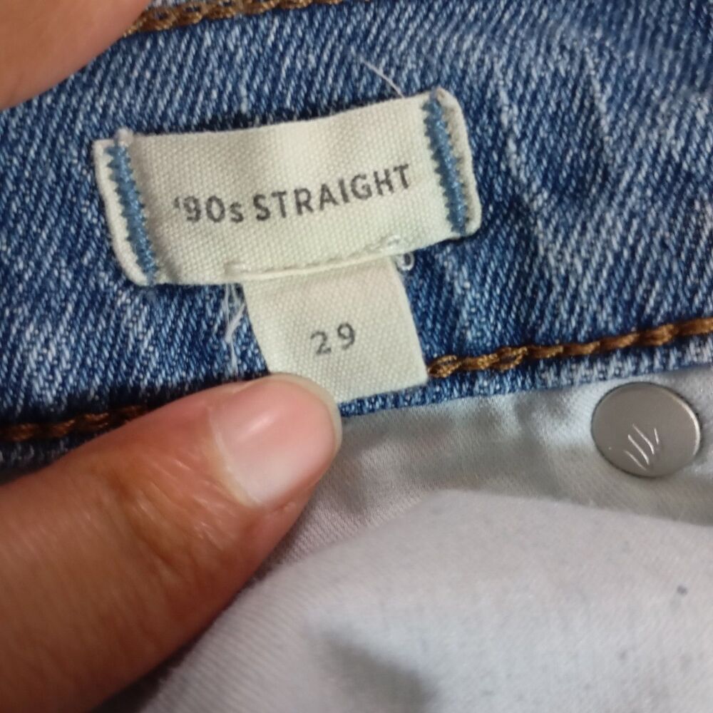 Madewell $128 The Tall '90s Straight Jean in Rondell Wash Size 27 Women's - Picture 4 of 14